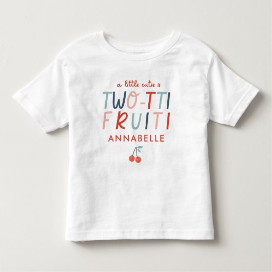 2番目の誕生日フルーツ赤い夏の子供のパーティーinv トドラーTシャツ (正面)