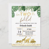 2番目の誕生日招待状を2つに 招待状 (正面)