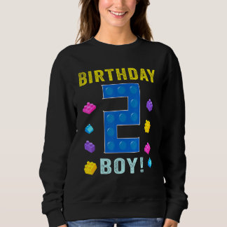 2番目の誕生日2歳ブロック建物少年K スウェットシャツ