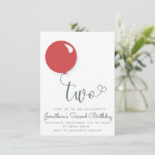 2番目の赤いバルーン誕生日 招待状 (スタンド正面)