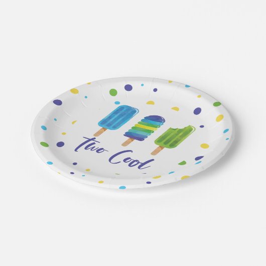 2番目カッコいいのバースデーブルー緑 ペーパープレート (アングル)