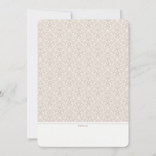 2番目ファンシーの結婚結婚式招待状を旋回 招待状 (裏面)