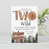 2番目ユニークの誕生日の水の色素朴2ワイルド 招待状 (スタンド正面)