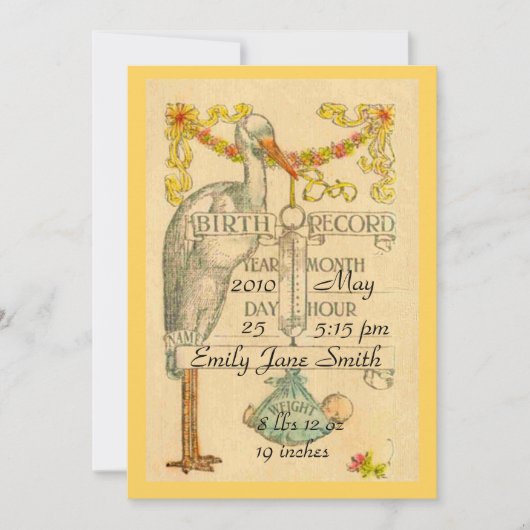 2発表はヴィンテージのスタイルの誕生の味方しました 案内状 (正面)