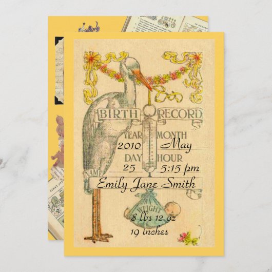 2発表はヴィンテージのスタイルの誕生の味方しました 案内状 (正面/裏面)