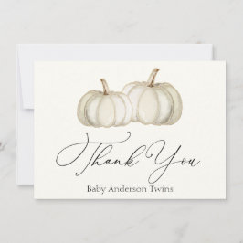 2白と金ゴールドカボチャありがとうノートカード ノートカード