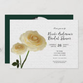2白絵を描バラブライダルシャワー招待状 招待状 (正面/裏面)