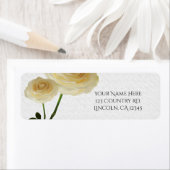 2白色彩の鮮やかバラエレガントブライダルシャワー ラベル (インサイチュ)