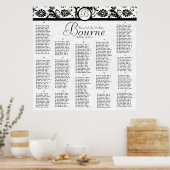 2白黒のうち#2の披露宴座席表 ポスター (キッチン)