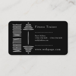 2着色された側面の白黒フィットネス 名刺