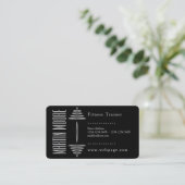 2着色された側面の白黒フィットネス 名刺 (スタンド正面)