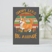 2短脚の大きな姿勢コルギ サンキューカード (スタンド正面)