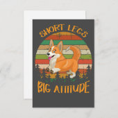 2短脚の大きな姿勢コルギ サンキューカード (正面/裏面)