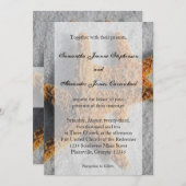 2砂の中の砂糖ヒトデ，ビーチ結婚式 招待状 (正面/裏面)