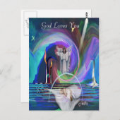 2神様はNoFantaybywebbie、神様はあなたを愛する ポストカード (正面/裏面)