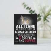 2私は気にドイツの羊飼いと私の好きなだけ ポストカード (スタンド正面)