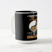 2私は私の細菌を見るために必要なセラピーを必要としない ツートーンマグカップ (正面左)