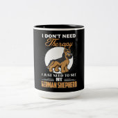 2私は私の細菌を見るために必要なセラピーを必要としない ツートーンマグカップ (中央)