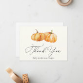 2秋カボチャツインサンキューノート ノートカード (正面/裏面インサイチュ)