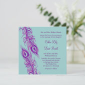 2種の孔雀の羽根 招待状 (スタンド正面)