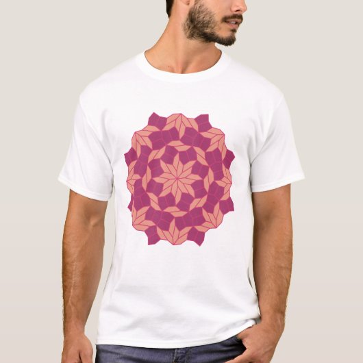 2種類の凸五角形の8回回転対称テセレーション Tシャツ (正面)