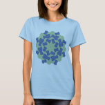 2種類の凹五角形の8回回転対称テセレーション Tシャツ<br><div class="desc">AmmannとBeenkerによって発見された8回回転対称テセレーションに基づいています．</div>
