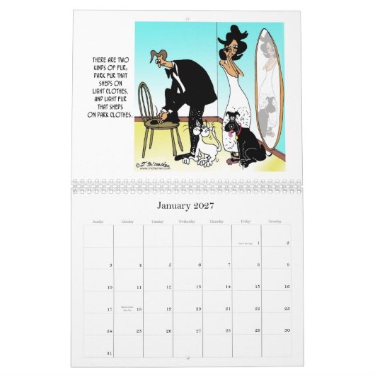 2種類の毛皮があります カレンダー (1月 2027)