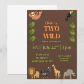 2種類の野生の動物 招待状 (正面/裏面)