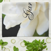 2純粋で白いGardenia キッチンタオル (折り畳み)