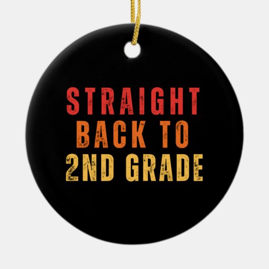 2級先生新学期レトロヴィンテージ セラミックオーナメント (正面)