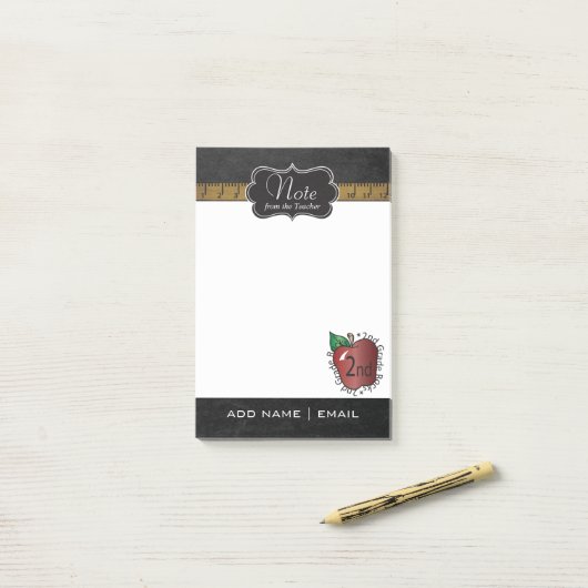 2級先生 | DIY文字 ポストイット (デスク上)