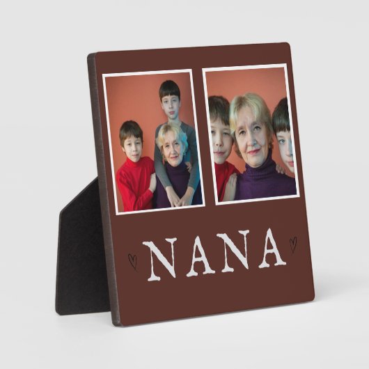 2素朴枚おばあちゃんパーソナライズされたプラーク フォトプラーク (正面)