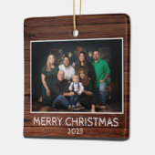 2素朴面2面ファミリーフォトウッドバック セラミックオーナメント (左)