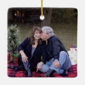 2素朴面2面ファミリーフォトウッドバック セラミックオーナメント (裏面)