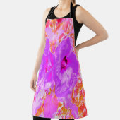 2紫とホットピンクの梅ハイビ熱狂するスカス エプロン (インサイチュ)