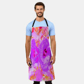 2紫とホットピンクの梅ハイビ熱狂するスカス エプロン (着用した状態)