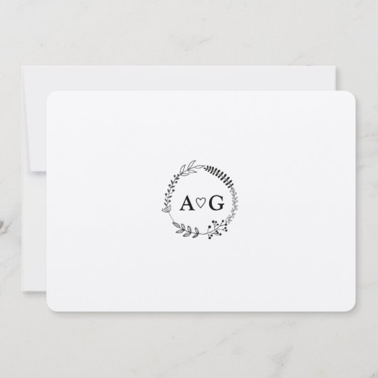 2組のシャワー招待のラスティッククラフトカード 招待状 (裏面)