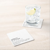 2結婚人のおもしろいスクリプクラシックト スクエアペーパーコースター (インサイチュ)