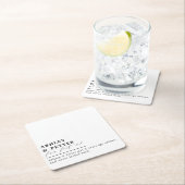 2結婚人のおもしろいスクリプクラシックト スクエアペーパーコースター (インサイチュ)