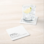 2結婚人のおもしろいスクリプクラシックト スクエアペーパーコースター (インサイチュ)