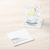 2結婚人のおもしろいスクリプクラシックト スクエアペーパーコースター (インサイチュ)