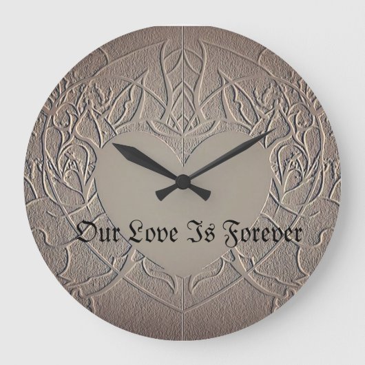 2結婚時を永遠に愛する ラージ壁時計 (正面)