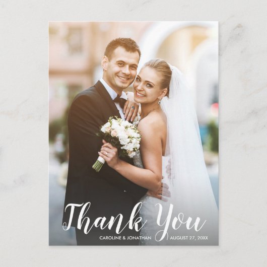 2結婚枚の写真おもしろいモダンカジュアル ポストカード (正面)