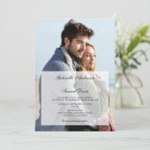 2縦写モダン真の結婚式招待状 (スタンド正面)