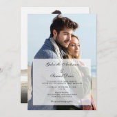 2縦写モダン真の結婚式招待状 (正面/裏面)