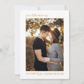 2縦写真カジュアル妊娠と言うことに注意 案内状 (正面)