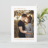 2縦写真カジュアル妊娠と言うことに注意 案内状 (スタンド正面)