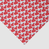 2繰り返しパターン内の赤い紙ハート 薄葉紙 (詳細)