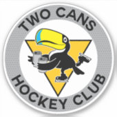 2缶の練習ロゴカスタムカットビニールシール シール (正面)