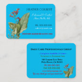 2美しい花のプロフェッショナルを信頼している介護者 名刺 (正面/裏面)